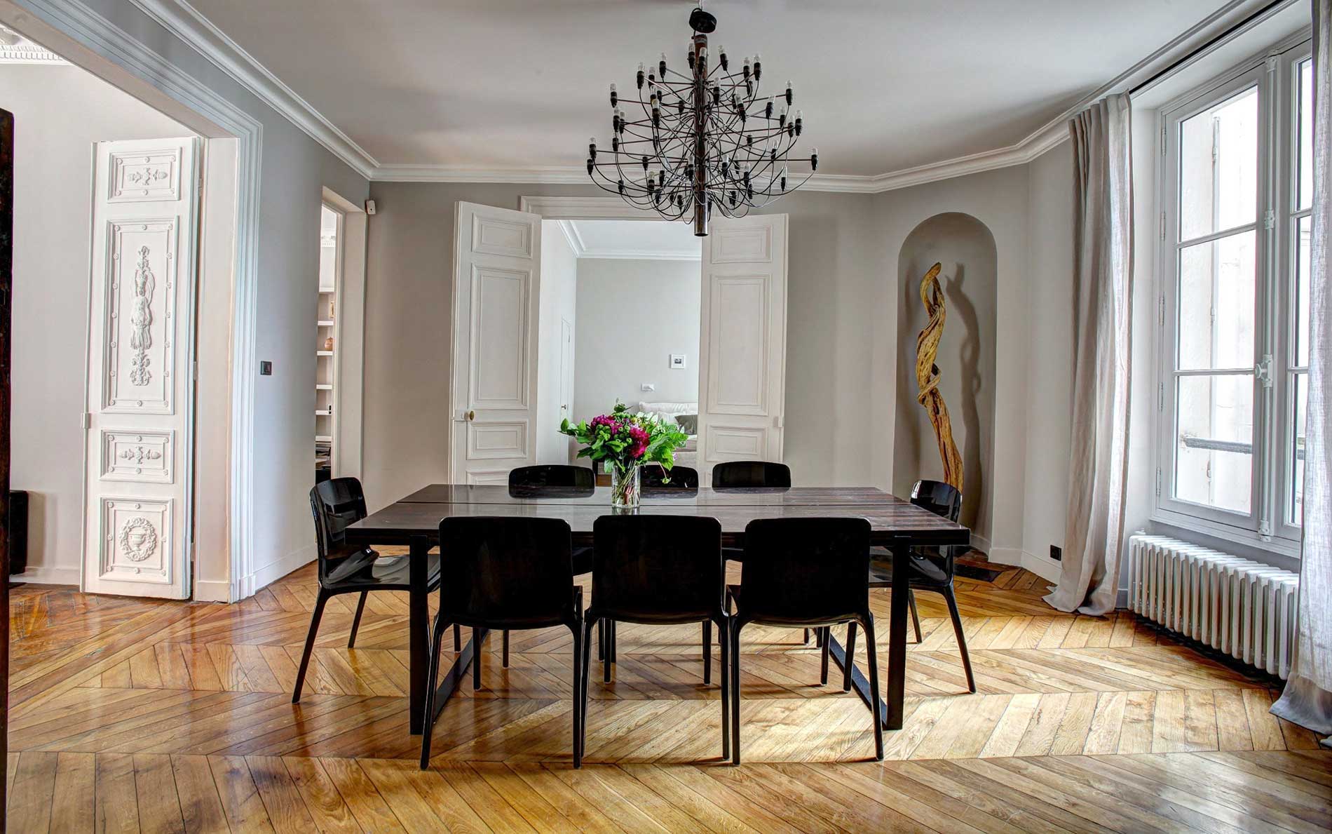 salon appartement haussmannien